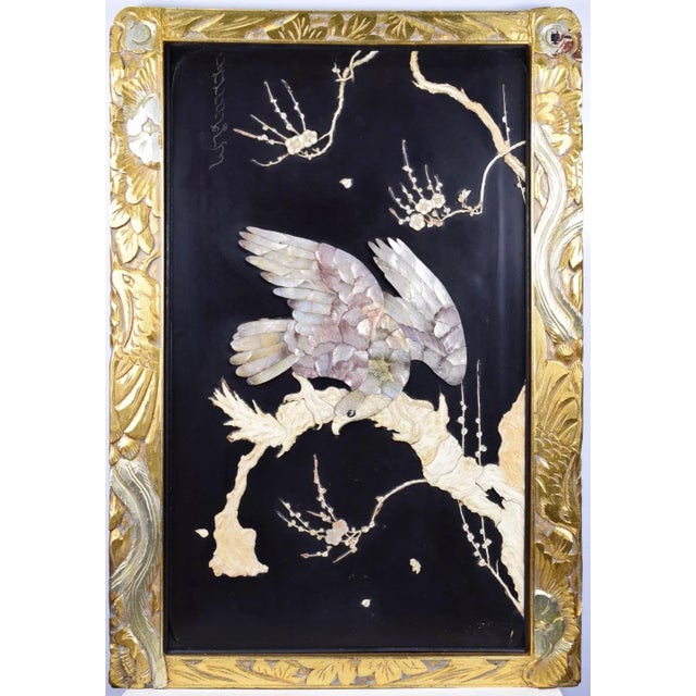 Early 20th Century Japanese Shibayama Bone Pearl Inlay