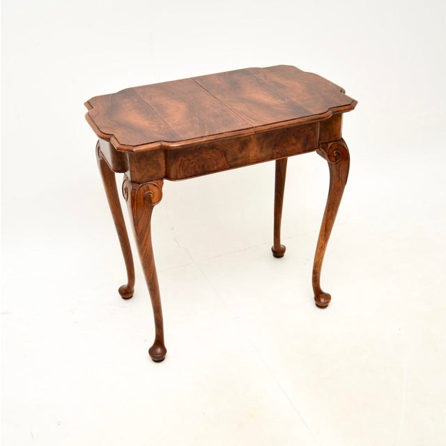 Figured Walnut Occasional Side Table, 1920s For Sale - Image 11 of 11