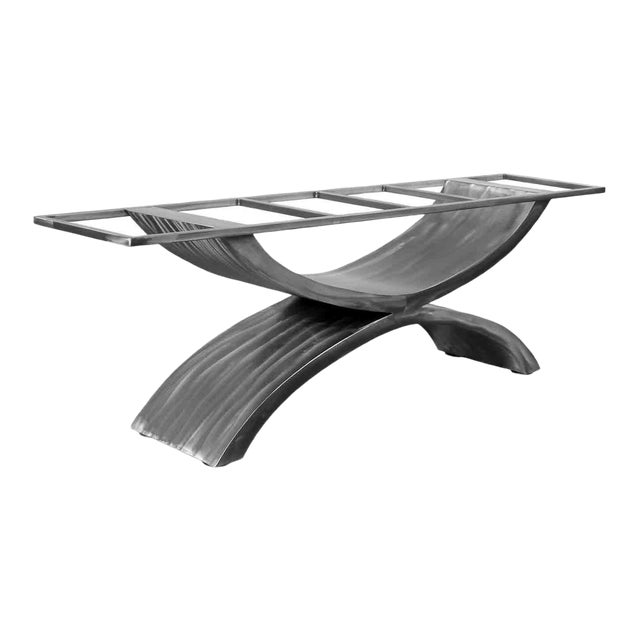 Sculptural Dining Table Base Handmade by Invictus Steelworks Chairish