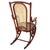 Wood Mid-Century Portuguese Bent Oak & Caine Scrolling Rocking Chair No. 5585 For Sale - Image 7 of 11