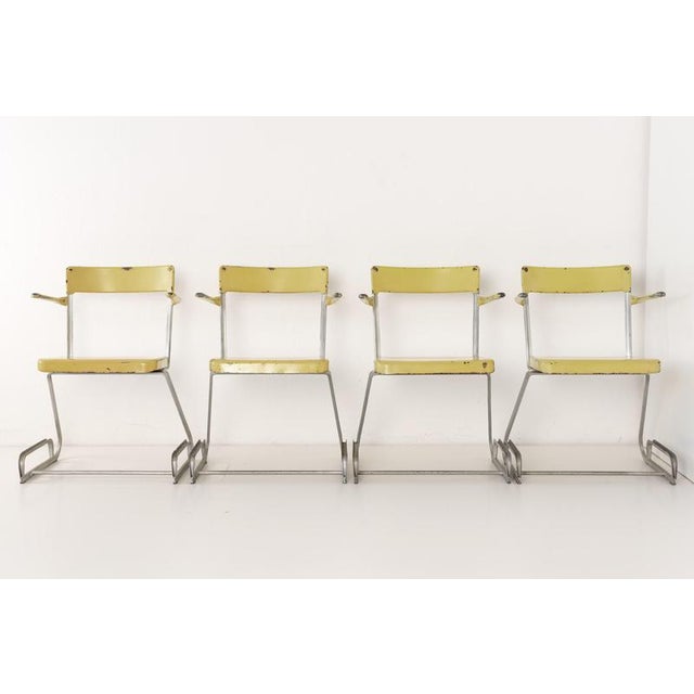 Stacking Chairs after Flora Steiger-Crawford, Switzerland, 1940, Set of 4 For Sale - Image 6 of 12