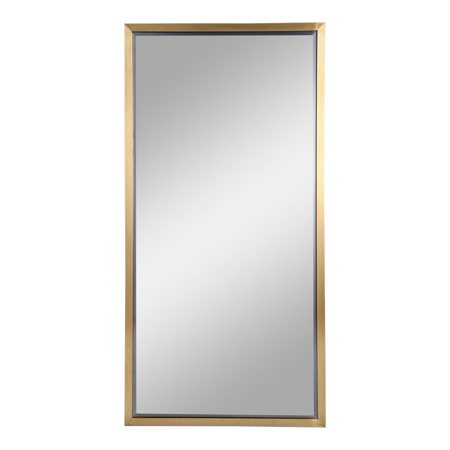 Regina Andrew Rectangle Mirror in Natural Brass For Sale