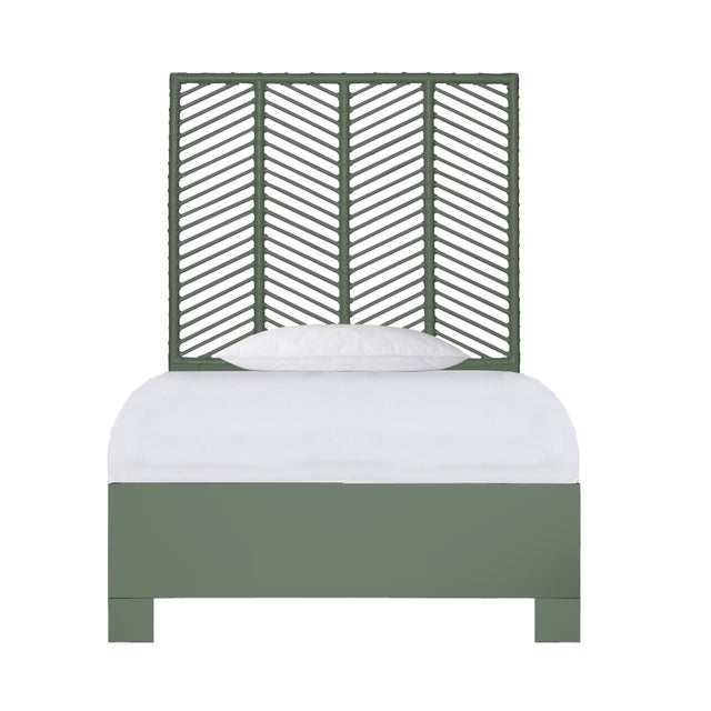 Liam Platform Bed Twin Extra Long - Evergreen For Sale - Image 12 of 12