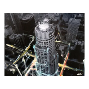 "Us Bank Fly By" Original Artwork by Pete Kasprzak