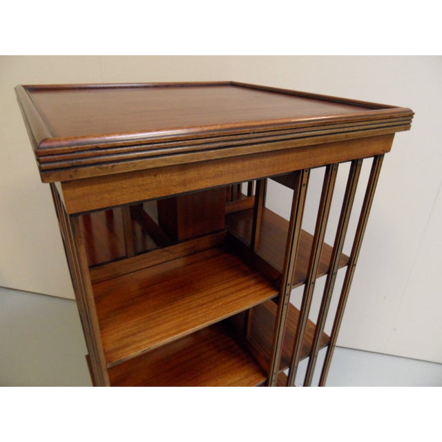 Antique Mahogany Revolving Bookcase For Sale - Image 10 of 12