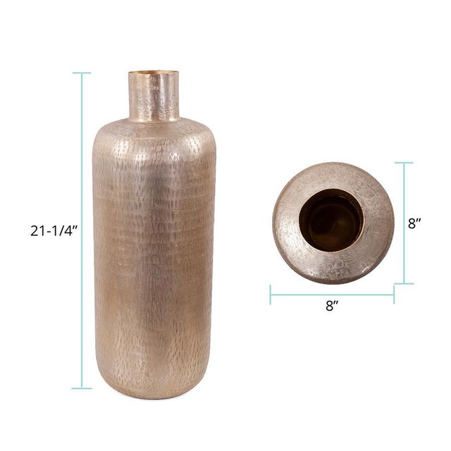 Etched Crossways Short Neck Bottle Vase- Large For Sale - Image 9 of 11