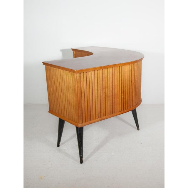 Boomerang-Shaped Desk or Shop Counter attributed to Alfred Hendrickx, 1950s For Sale - Image 9 of 18