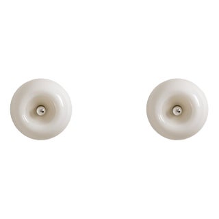 Opaline Glass Wall Sconces from Castiglioni, Set of 2 For Sale