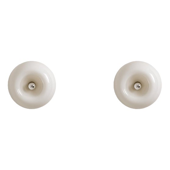 Opaline Glass Wall Sconces from Castiglioni, Set of 2 For Sale
