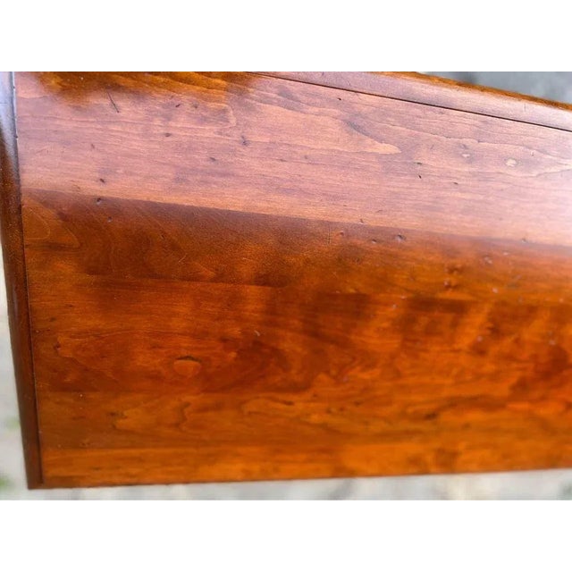 Queen Anne Mid 20th Century Statton Furniture Queen Anna Style Solid Cherry Console Table For Sale - Image 3 of 12