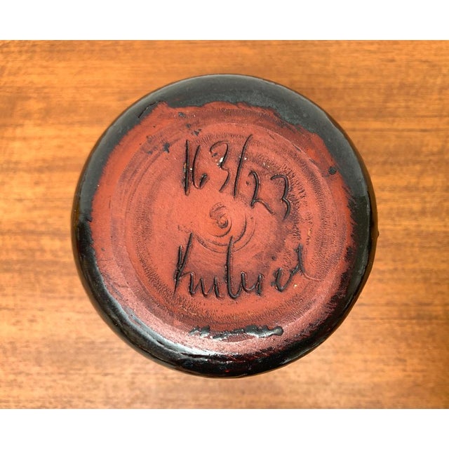 Mid-Century Minimalist Studio Pottery Vase by Elke & Elmar Kubicek, Germany, 1960s For Sale - Image 13 of 15