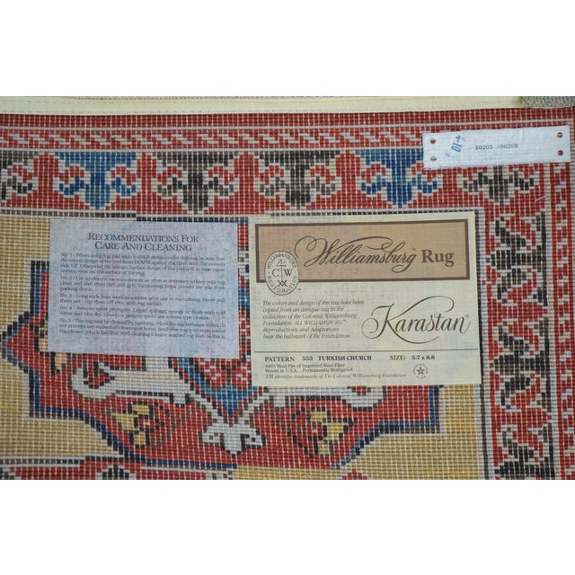 Karastan Colonial Williamsburg Approx. 6x9 Rug For Sale - Image 17 of 17
