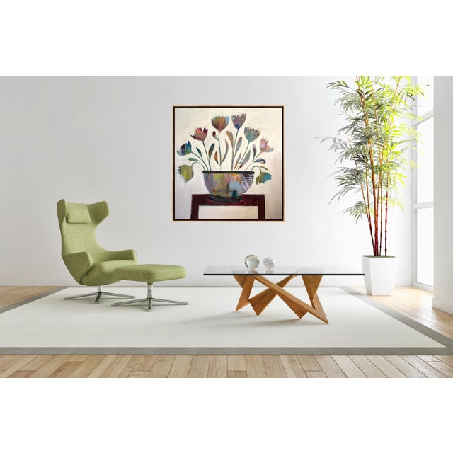 Forget Me Not Abstract Floral Painting For Sale - Image 4 of 11