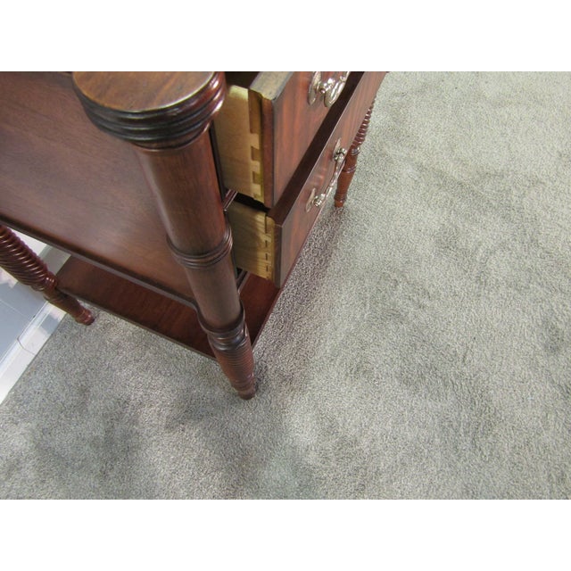 Wood Ethan Allen Solid Mahogany Nightstand For Sale - Image 7 of 10