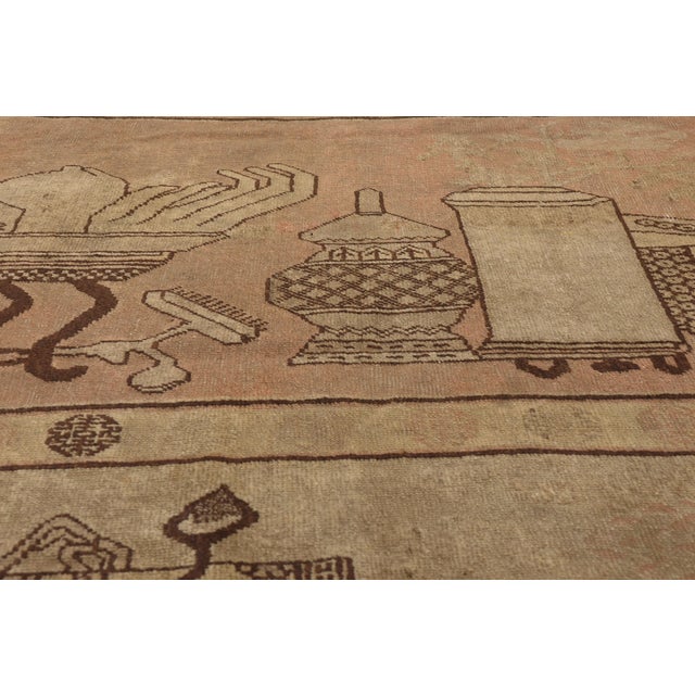Early 20th Century Antique Turkestan Khotan Rug, 04'08 X 06'08 For Sale - Image 5 of 10