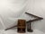 19th Century American Primitive Wooden Grain Scoop With Folding Support Arm & Iron Hanger For Sale - Image 16 of 18
