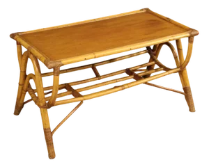 Italian Coffee Table in Bamboo, 1970s