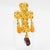 1980s Edouard Rambaud Byzantine Gilded Metal Cross Brooch with Amber Resin Drops For Sale - Image 5 of 8