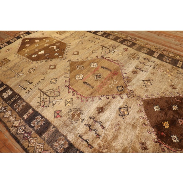 Brown Tribal Turkish Kars Rug rug no.j2676 For Sale - Image 10 of 11