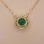 Green 1.8Ct Zambian Emerald Necklace With Natural Diamond Accents: Solid 14k Gold, 8mm For Sale - Image 8 of 9