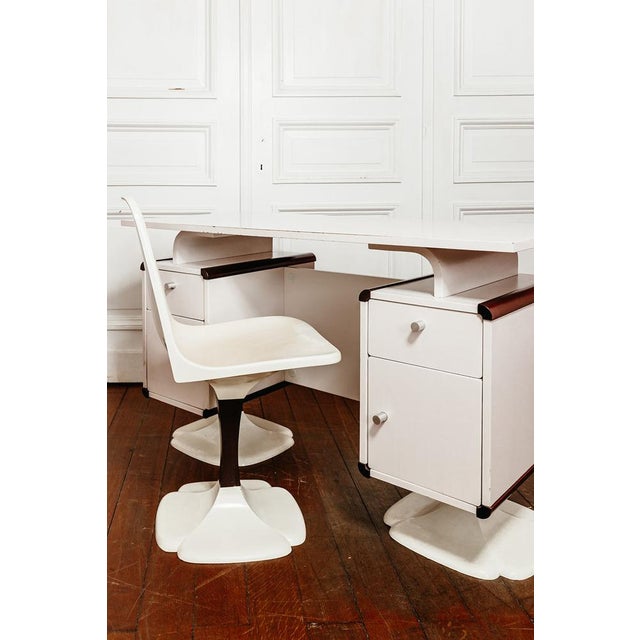Beige Desk and Chair from Gautier, France, 1970s, Set of 2 For Sale - Image 8 of 17