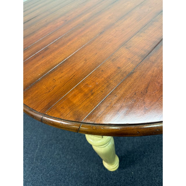 Hooker Furniture Rustic Farmhouse Painted Dining Table With 2 Leaves For Sale - Image 11 of 12