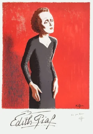 1975 Charles Kiffer Edith Piaf Lithograph