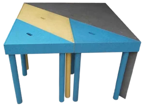 Modular Tangram Dining Tables by Massimo Morozzi for Cassina, 1983, Set of 4