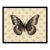 Modern Butterfly Large Canvas Print in Black Frame Color-Way 2 For Sale