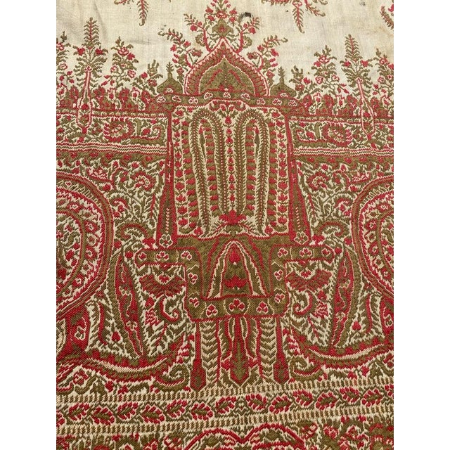 French Kashmir Square Shawl, 1890s For Sale - Image 11 of 15