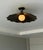 Metal Black Antique Brass Semi Flush Mount Light Fixture, Handmade Unique Design Ceiling Light For Sale - Image 7 of 13