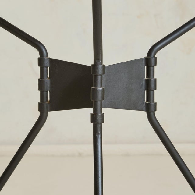French Breccia Marble Demilune Console Table with Iron Base, 1960s - 2 Available For Sale - Image 10 of 11