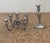 Italian Pair of Italian Pewter Candelabras - Mid 20th Century For Sale - Image 3 of 11