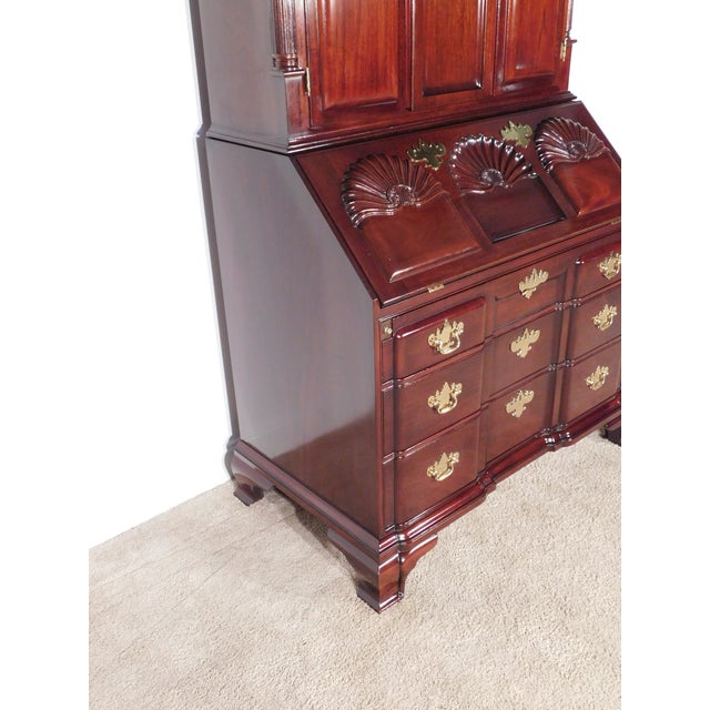 Kindel Winterthur Collection Mahogany Updyke Shell-Carved Goddard Secretary Desk For Sale - Image 14 of 17