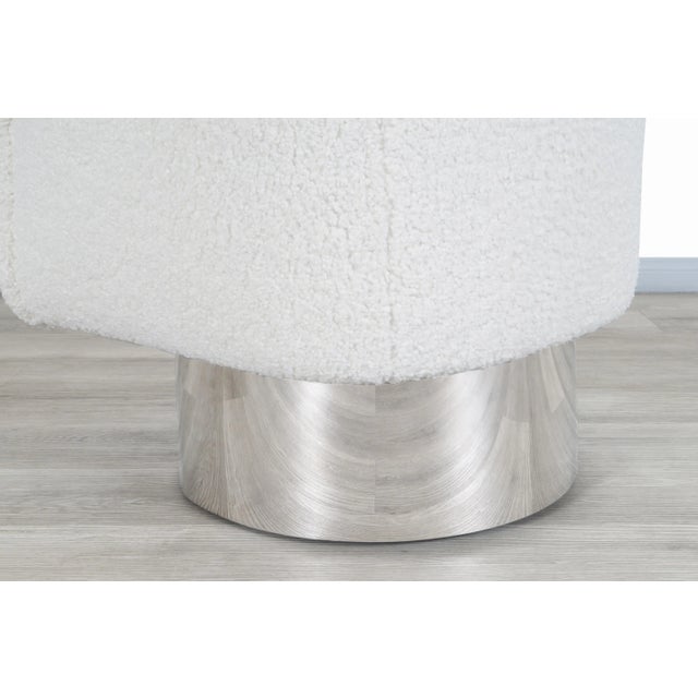 Mid-Century Chrome Swivel Lounge Chair by Leon Rosen for Pace Collection, 1970s For Sale - Image 11 of 11