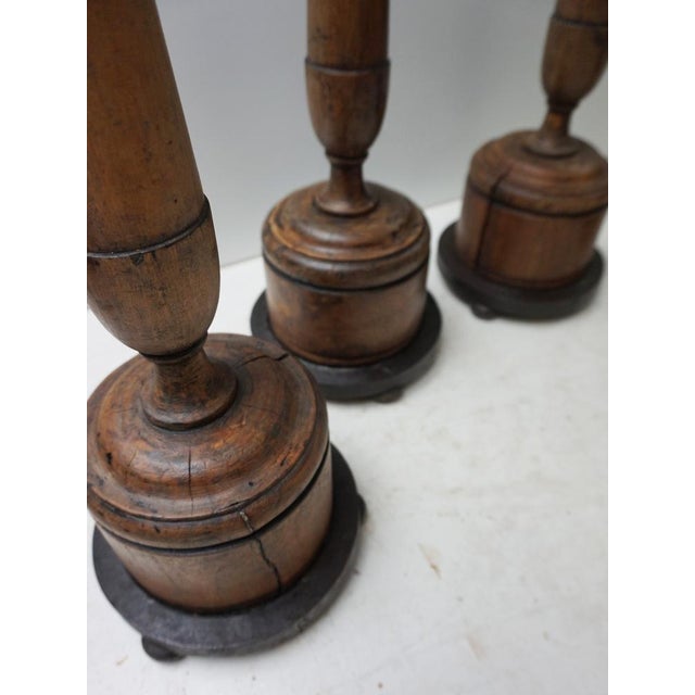 Large Antique French Wooden Candlesticks, 19th Century, Set of 4 For Sale - Image 10 of 18