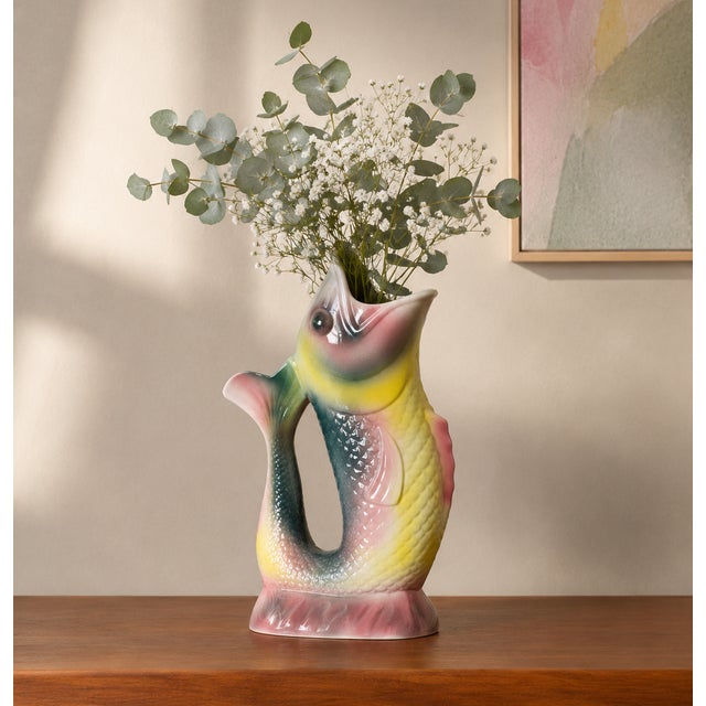 Large Antique French Zoomorphic Majolica Vase from KG Lunéville, 1920 For Sale - Image 3 of 11