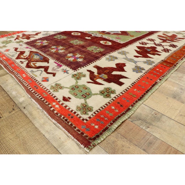 Vintage Turkish Oushak Gallery Rug - 05'04 X 11'04 For Sale In Dallas - Image 6 of 9