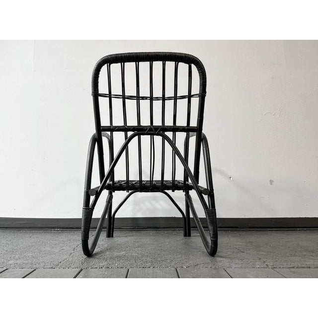 Black Chair in Bamboo For Sale - Image 10 of 18
