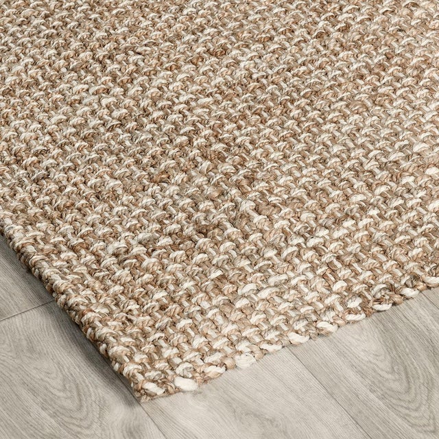 Contemporary Bahama Stripe Natural/Ivory Rug - 8 X 10 For Sale - Image 3 of 4