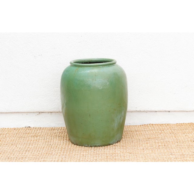 19th Century Large Antique Imperial Celadon Glaze Planter For Sale - Image 5 of 11