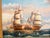 Original Marine Naval Battle Oil Painting Sailing Ships Seascape Framed, Signed For Sale - Image 9 of 12