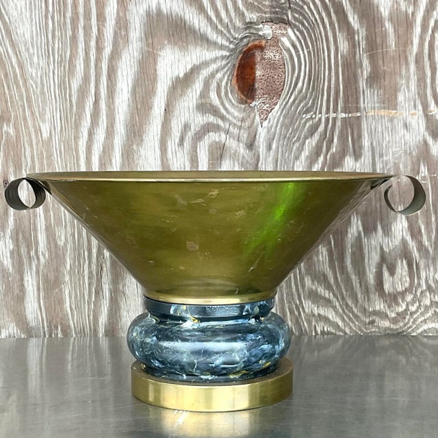 Elevate your décor with our Vintage Boho Hand Painted Brass Centerpiece Bowl. With its exquisite craftsmanship and unique...