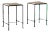 Diagramme' Travertine Drinks Tables by Design Frères - A Pair For Sale