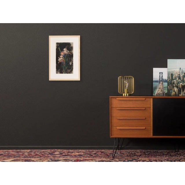 Flower in the Dark, Watercolor on Paper, Framed For Sale - Image 3 of 10