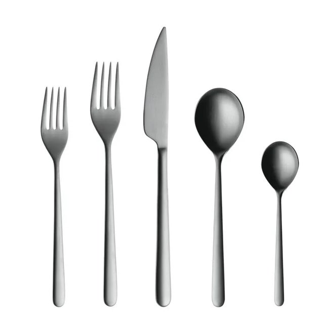 Contemporary Mepra Linea 20-Piece Flatware Set, Ice For Sale - Image 3 of 3