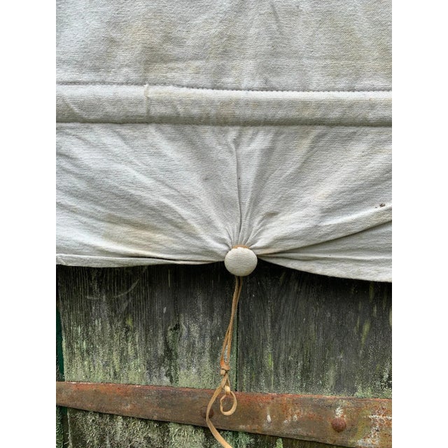 1980s Vintage Hand Painted Tipi Door Stylized Buffalo Native American Teepee For Sale In Philadelphia - Image 6 of 9