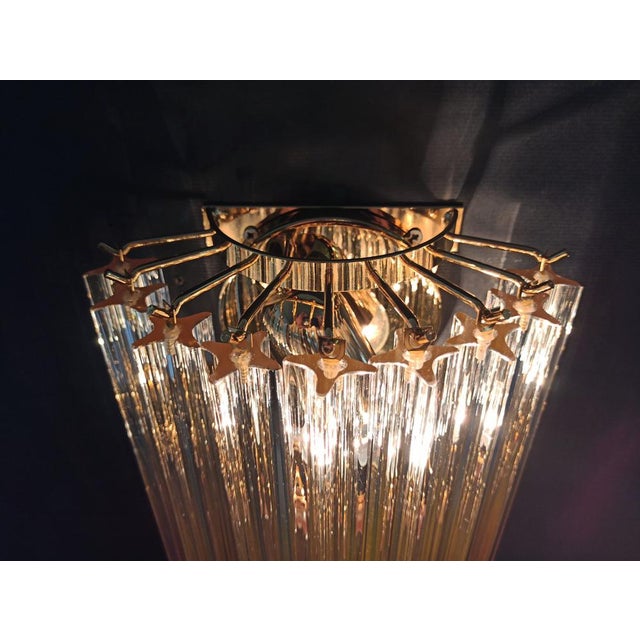 Vintage Murano Wall Sconce with 32 Quadriedri Trasparent and Pink Prism, 1990s, Set of 2 For Sale - Image 12 of 15
