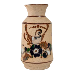 Vintage Large Folk Art Tonala Sandstone Pottery Vase, 1960's