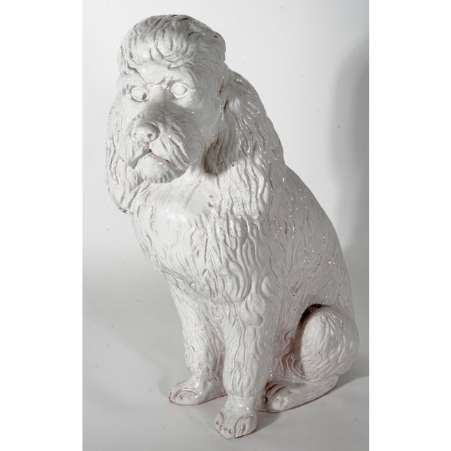 Vintage Italian Ceramic Dog Statue. Will look good in the front yard or back yard of your home.